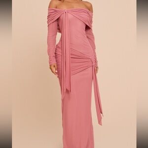 PrettyLittleThing Blush Pink Mesh Dress